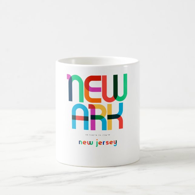 Newark New Jersey Mid Century, Pop Art, Coffee Mug (Center)