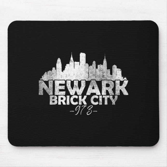 Newark New Jersey Nj Brick City Skyline  Mouse Mat (Front)