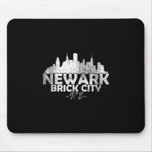 Newark New Jersey Nj Brick City Skyline  Mouse Mat