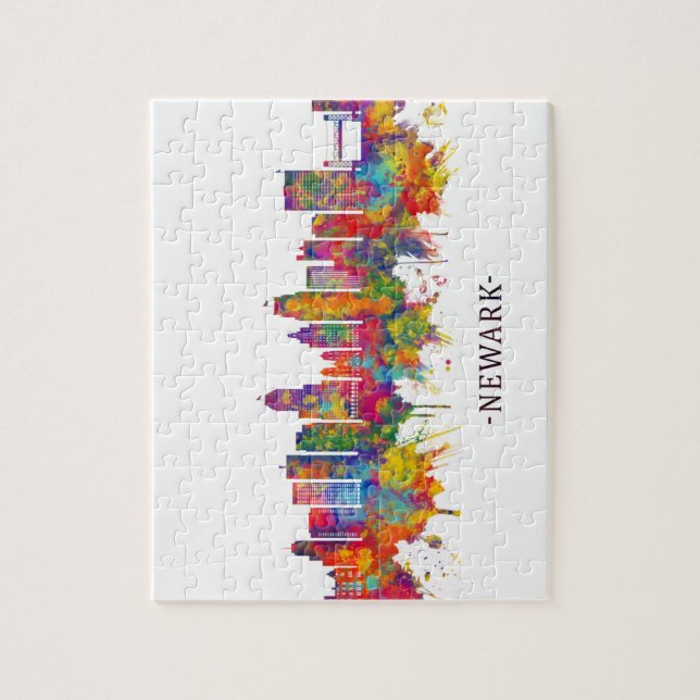 Newark New Jersey Skyline Jigsaw Puzzle (Vertical)