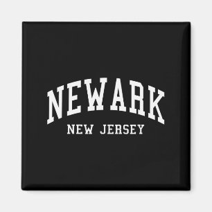 Newark - New Jersey - Throwback Design - Clic  Magnet