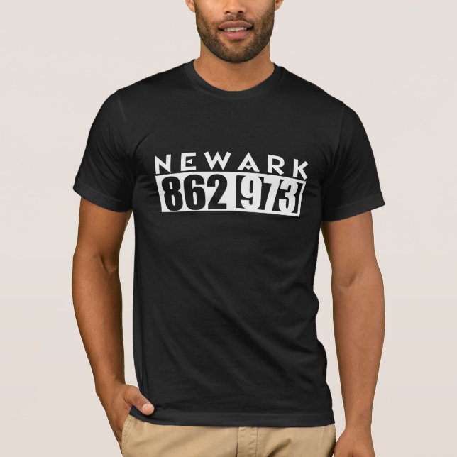 NEWARK NJ 862 & 973 area CODE T-Shirt (Front)
