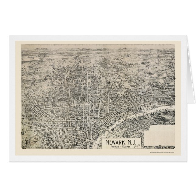 Newark, NJ Panoramic Map - 1895 (Front Horizontal)