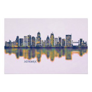 Newark Skyline Poster