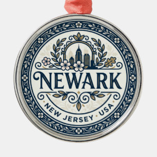 Newark USA Metal Tree Decoration