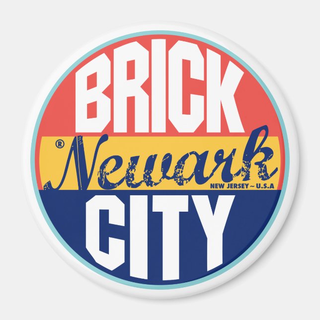 Newark Vintage Label Magnet (Front)