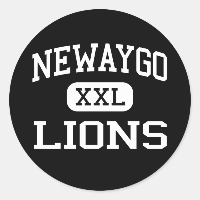 Newaygo - Lions - High School - Newaygo Michigan Classic Round Sticker (Front)
