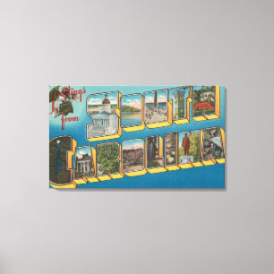 Newberry, South Carolina - Large Letter Scenes Canvas Print