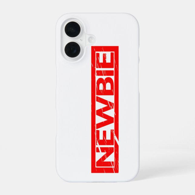 Newbie Stamp iPhone 16 Case (Back)