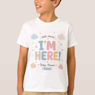 Newborn Announcement Design T-Shirt