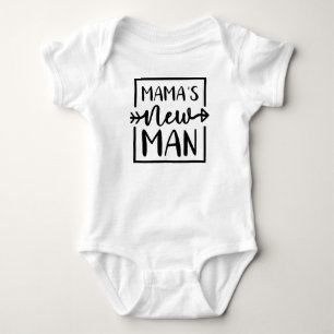 Newborn Baby Boy Mamas New Man Bodysuit