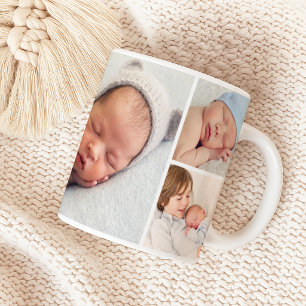 Newborn Baby Boy Photo Collage Coffee Mug