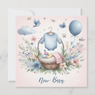 Newborn baby card