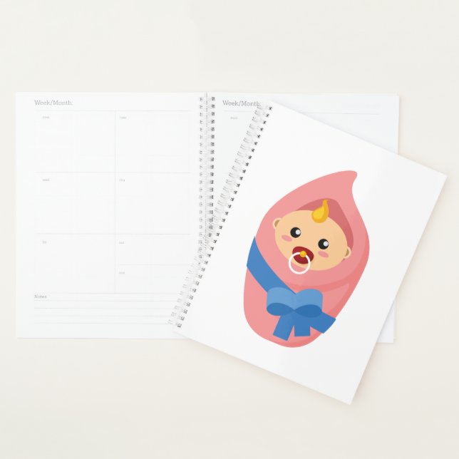 Newborn baby clipart planner (Display)