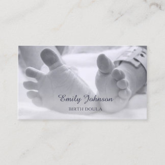 Newborn Baby Feet Hospital Band Birthing Doula Business Card