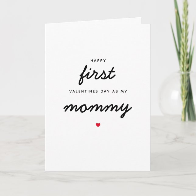 Newborn Baby First Valentines Day As My Mummy Mum Card (Front)