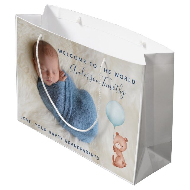 Newborn Baby Gift Bag (Back Angled)