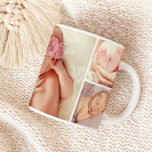 Newborn Baby Girl Photo Collage Coffee Mug