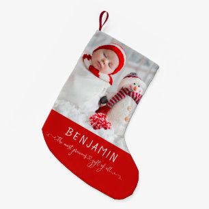 Newborn Baby Name Photo Most Precious Of All Small Christmas Stocking