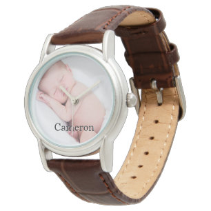 Newborn baby photo and name watch