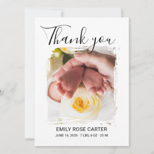 Newborn Baby Photo Birth Announcement Personalised