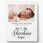 Newborn Baby Photo Birth Stats Plaque