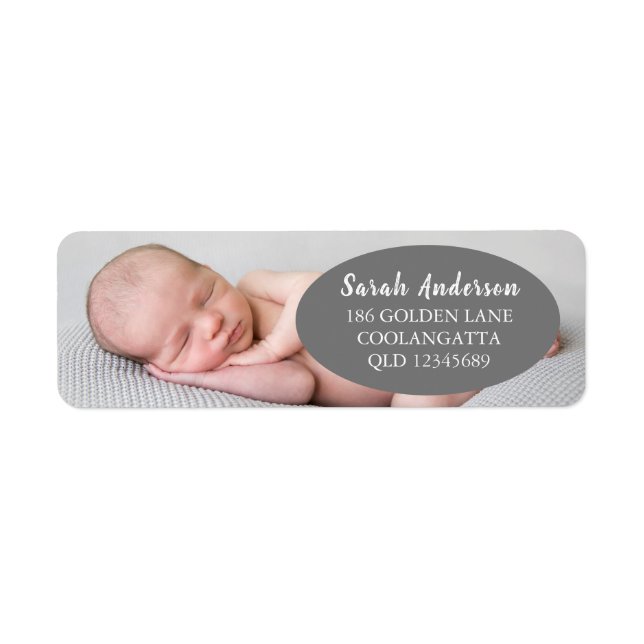 Newborn Baby Photo Return Address (Front)