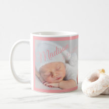 Newborn Baby Photo Typography Pink