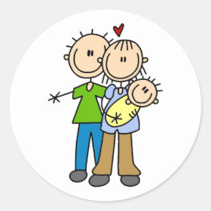 Newborn Baby Stick Figure Sticker