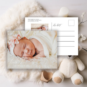 Newborn Baby Thank You Photo Birth Announcement Postcard