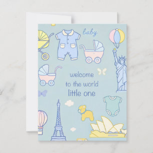 Newborn Baby Welcome Card / Postcard