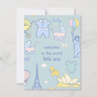 Newborn Baby Welcome Card / Postcard