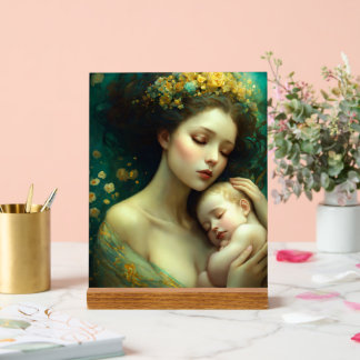 Newborn Baby with Mother Design Acrylic Sign