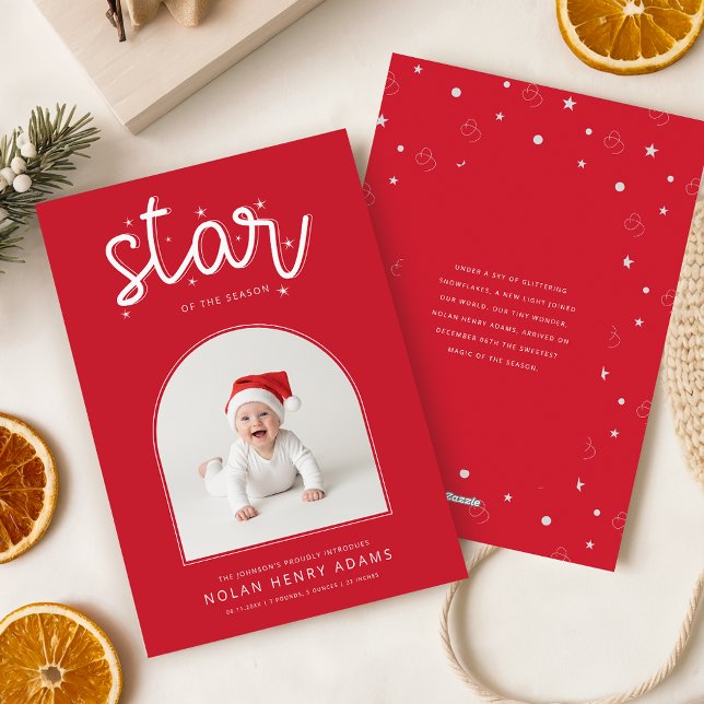 Newborn Baby's First Christmas Birth Announcement (Creator Uploaded)