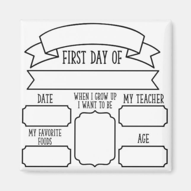 Newborn Birth Stats Magnet (Front)