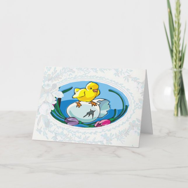 Newborn Chick Easter Card (Front)