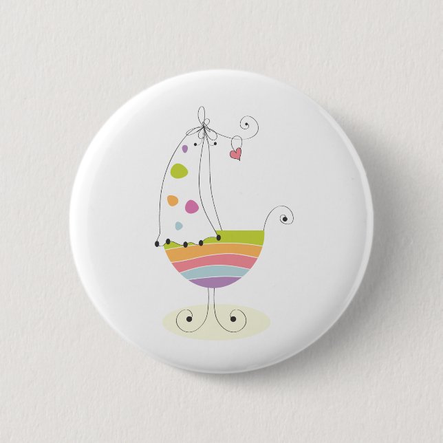 Newborn Crib 6 Cm Round Badge (Front)