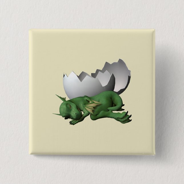 Newborn Dragon 15 Cm Square Badge (Front)