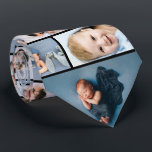 Newborn Father's Day Gift Family Photo Collage Tie<br><div class="desc">What a great surprise for his first Father's Day! This modern trendy family photo collage neck tie is perfect for the proud daddy who wants to show off the new baby. Personalise with 4 favourite photos of your newborn and make this a keepsake gift that will surely bring a smile...</div>
