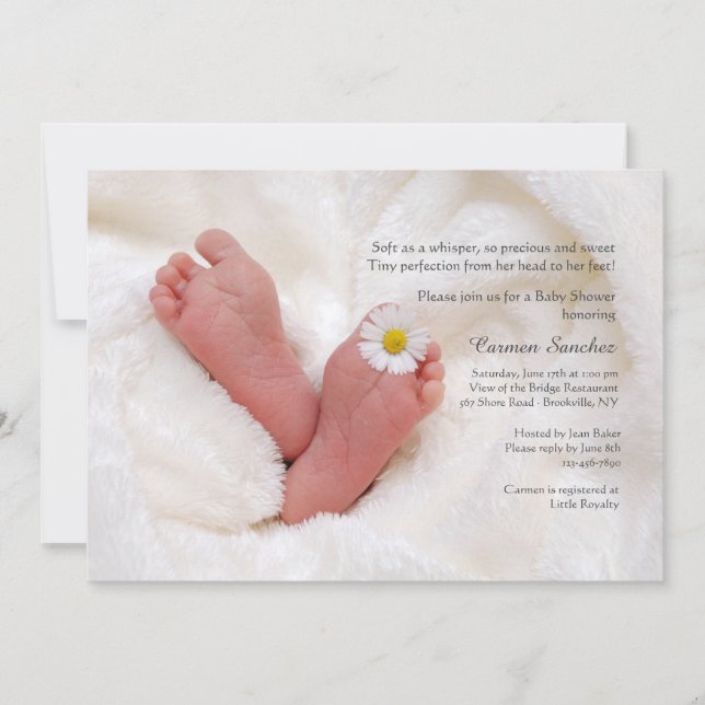 Newborn Feet Baby Shower Invitation (Front)