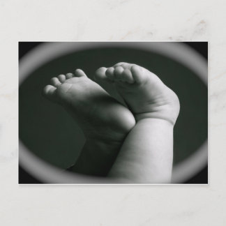 newborn feet postcard