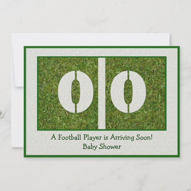 Newborn Football Player Baby Shower Invitation (Front)