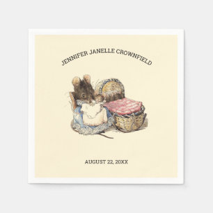 Newborn Mouse & Mother Baby Shower Napkin