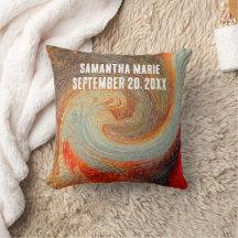 Newborn Nursery Welcome Tie-Dye Brown Red Groovy