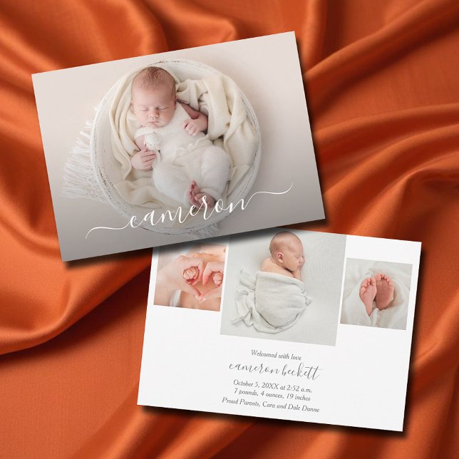 Newborn Photo Collage Birth Announcements (Newborn Photo Collage Birth Announcements)