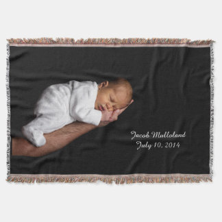 Newborn Photo Custom Throw Blanket
