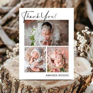 Newborn Photo Thank You Card Postcard