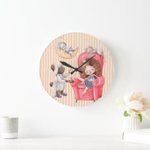 Newborn Princess Nursery Acrylic Wall Clock