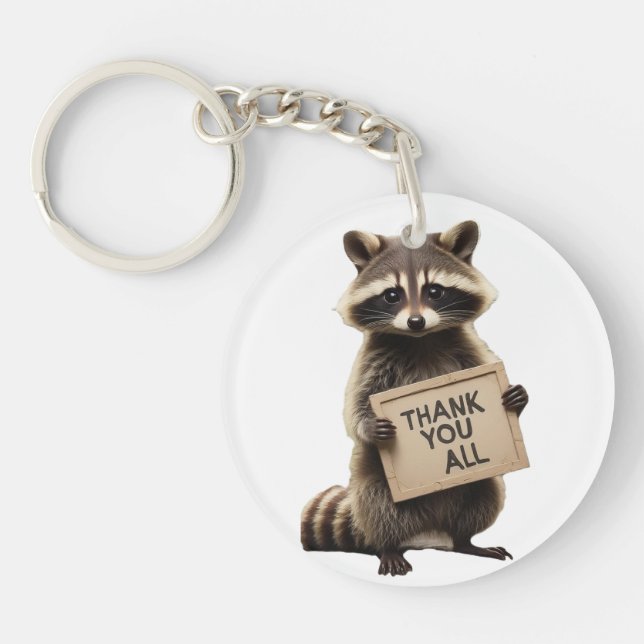 Newborn Racoon  Key Ring (Front)