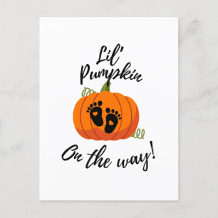 Newborn shower, baby cute quote, Halloween pumpkin Postcard